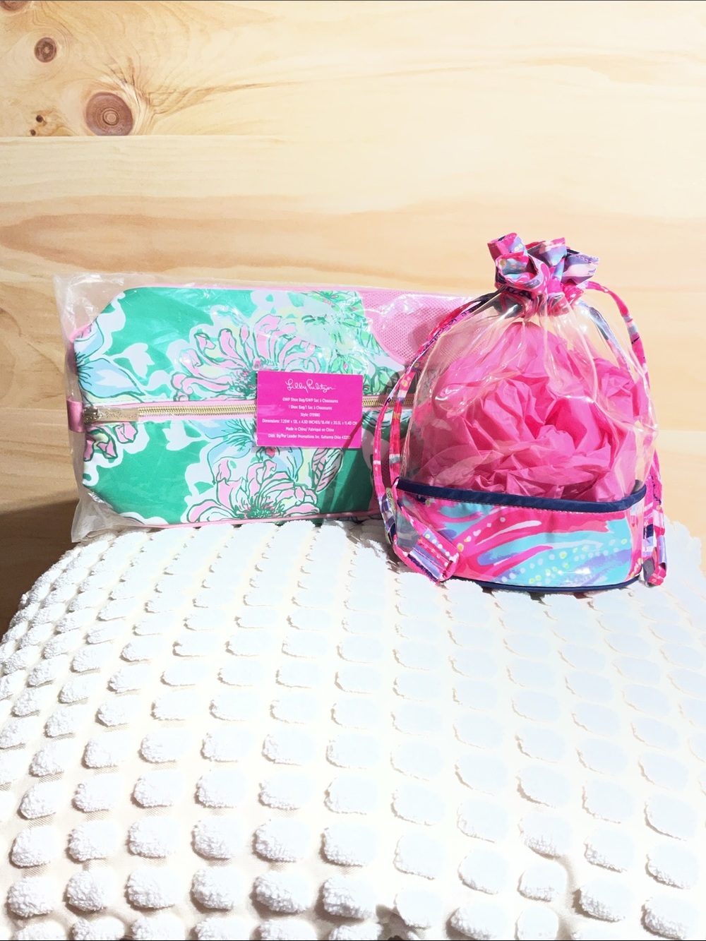 Lilly Pulitzer NWT shoe bag and gently used toiletry bag